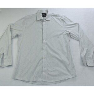 Bonobos Desk To Dinner Men's Shirt Size XL White Flowers Printed Long Sleeve